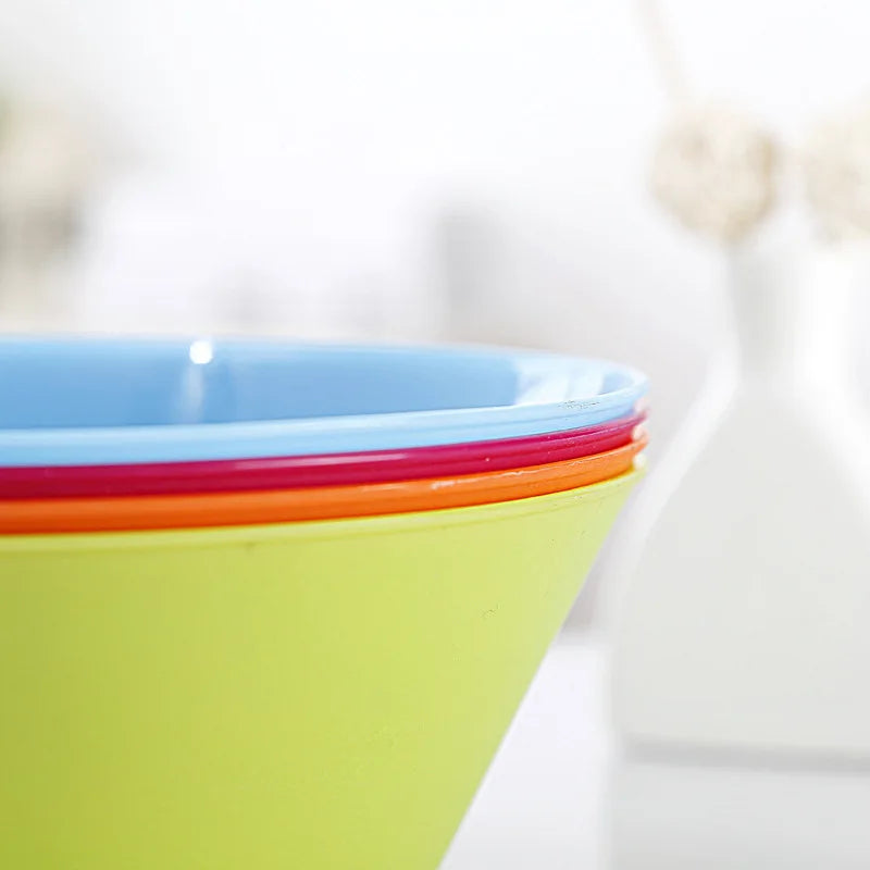Food Grade Colorful PP Customized Round Fruit Snack Plastic Salad Bowl