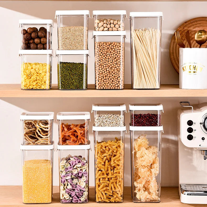 Multi-Grain Household Kitchen Stackable Sealed Storage Box Snacks Dried Fruit Moisture-Proof Pantry Jars