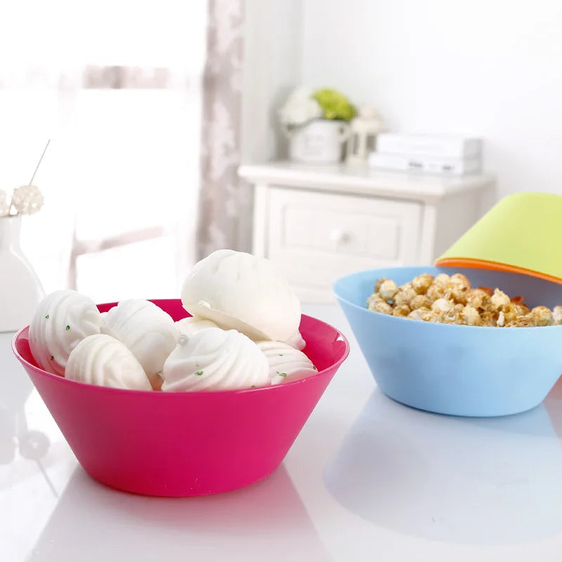 Food Grade Colorful PP Customized Round Fruit Snack Plastic Salad Bowl