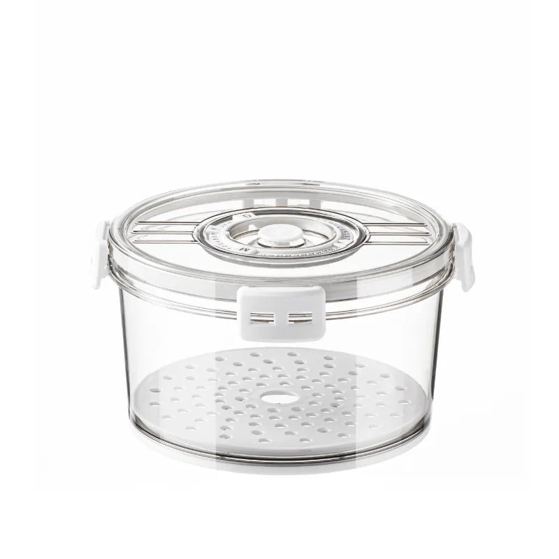 Fashion PET Large Capacity Round Holder for Refrigerator Household Storage Box for Fridge Storage Box