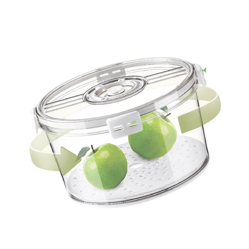 Fashion PET Large Capacity Round Holder for Refrigerator Household Storage Box for Fridge Storage Box