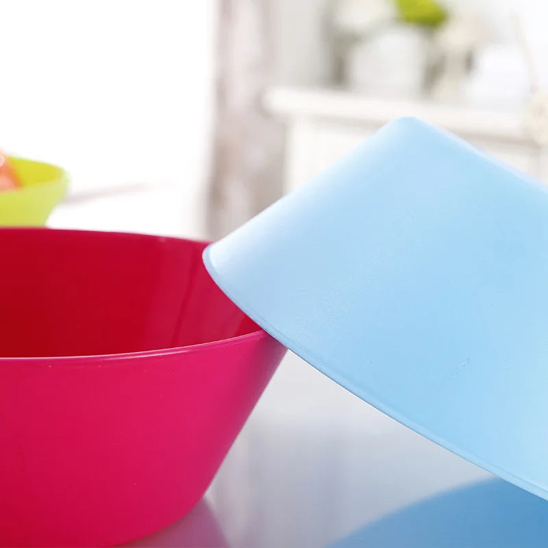 Food Grade Colorful PP Customized Round Fruit Snack Plastic Salad Bowl