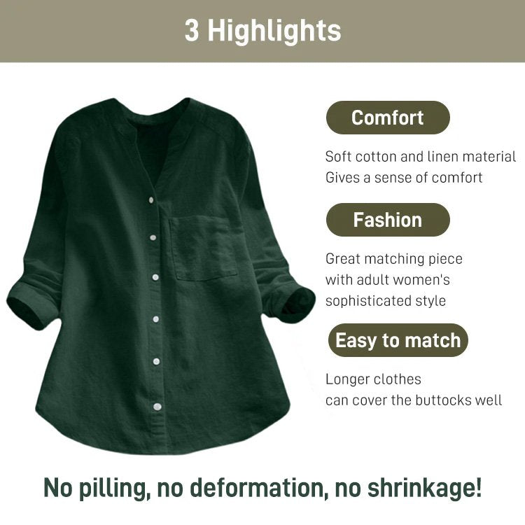 Japanese Style Handmade Linen Cotton Casual Loose Shirt(🔥Buy 2 Automatic 10% Off & Free Shipping🔥)