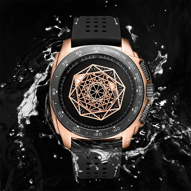 Men's Luminous Silicone Quartz Watch