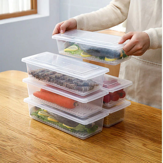 Logo Fresh-keeping Box Kitchen Daily Necessities Fridge Reusable Crisper Storage Refrigerator Organizer Food Storage Box