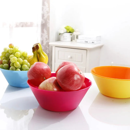 Food Grade Colorful PP Customized Round Fruit Snack Plastic Salad Bowl