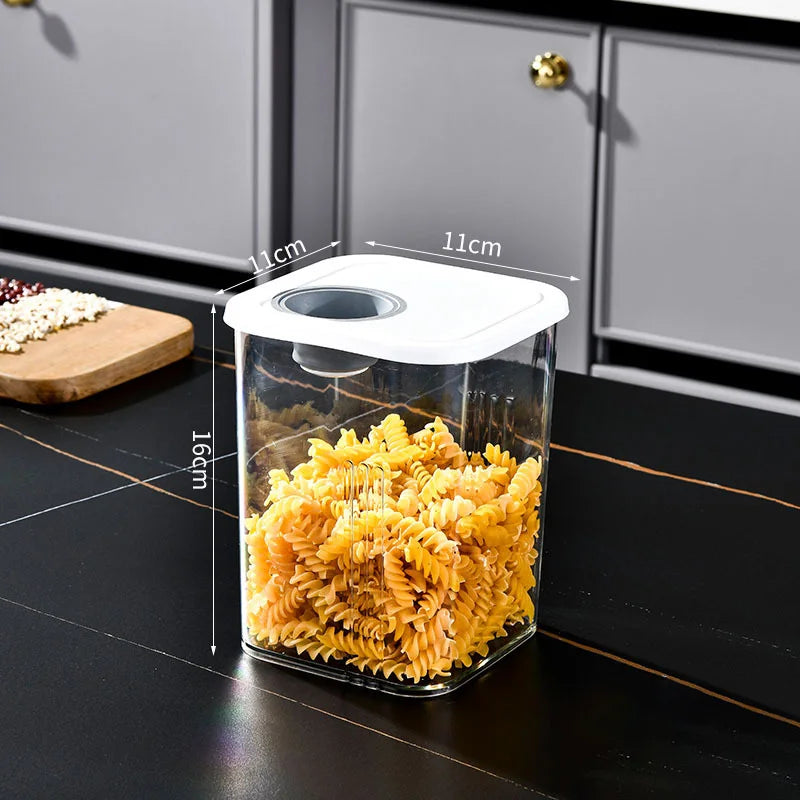 New Design Pantry Jars Kitchen Organization and Storage Plastic Airtight Dry Food Storage Container for Cereal Rice Flour