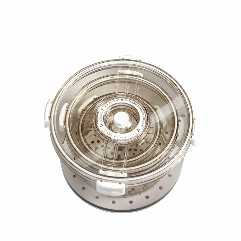 Fashion PET Large Capacity Round Holder for Refrigerator Household Storage Box for Fridge Storage Box
