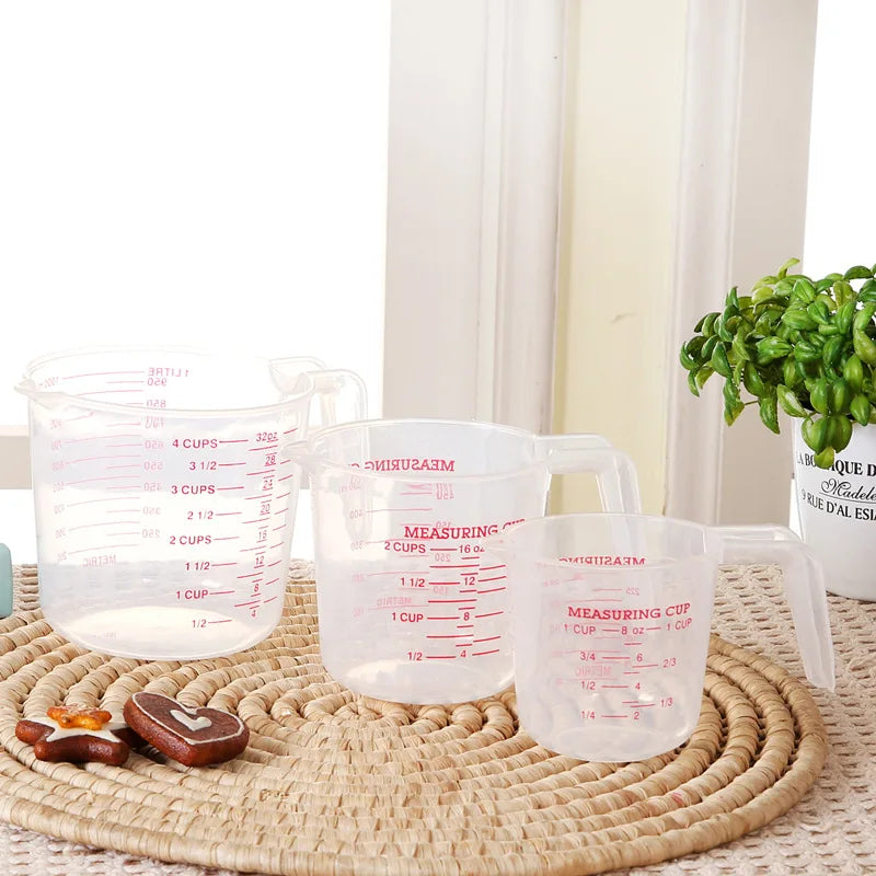 Baking Tool Measuring Cup with Handle Stackable Plastic Measuring Cup