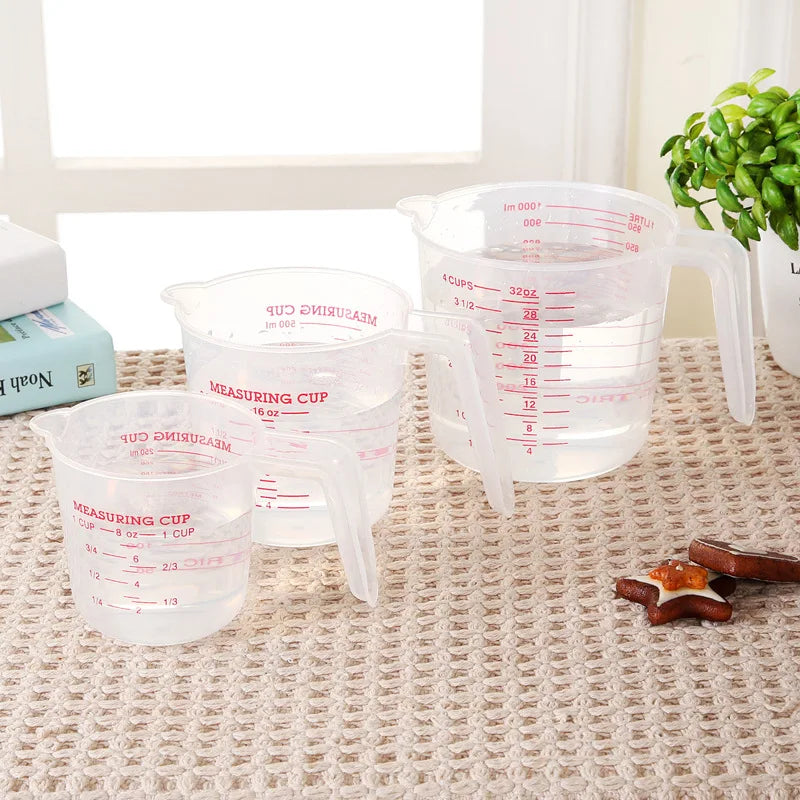 Baking Tool Measuring Cup with Handle Stackable Plastic Measuring Cup