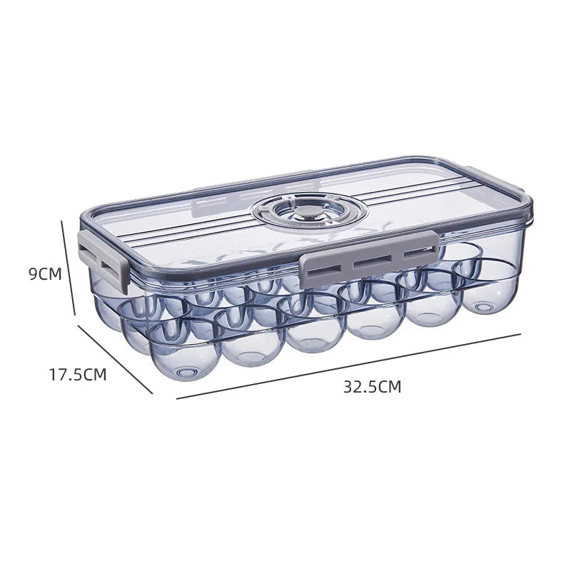Refrigerator Organizer Stackable Plastic Storage Bin with Drain Plate Air Hole for Food Vegetable Fruit Egg Kitchen Fridge Box