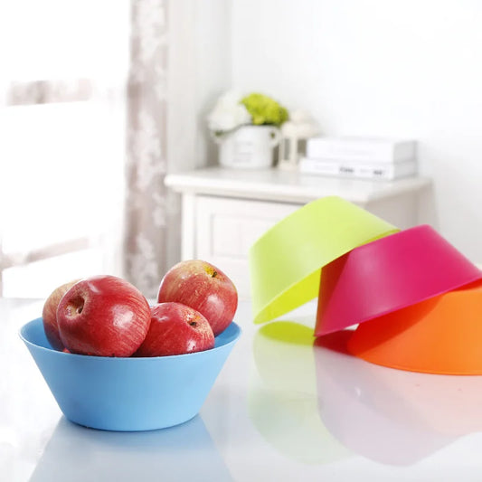 Food Grade Colorful PP Customized Round Fruit Snack Plastic Salad Bowl