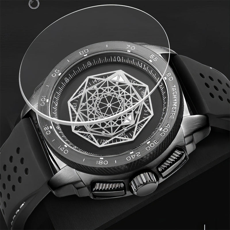 Men's  Luminous Silicone Quartz Watch
