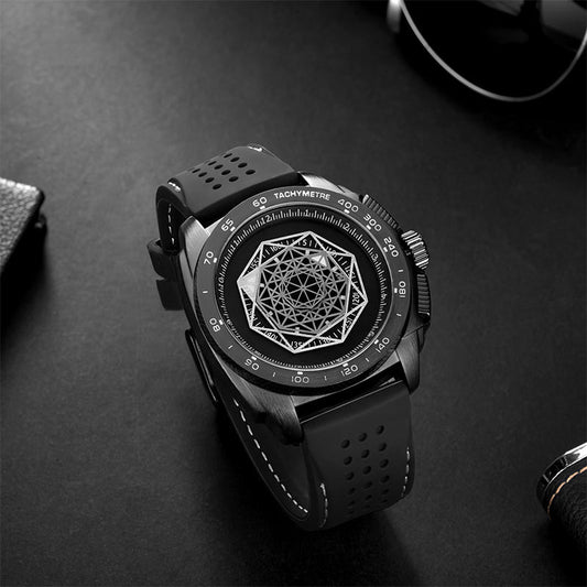 Men's  Luminous Silicone Quartz Watch
