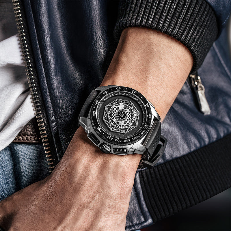 Men's  Luminous Silicone Quartz Watch